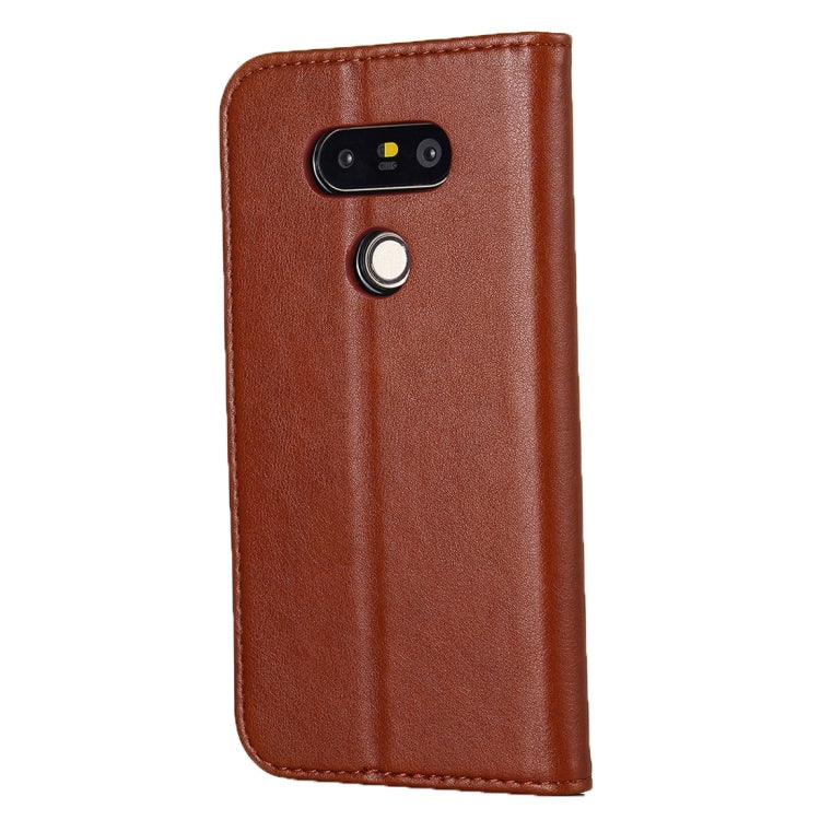 For LG G5 Lambskin Texture Horizontal Flip Magnetic Leather Case with Holder and Card Slot