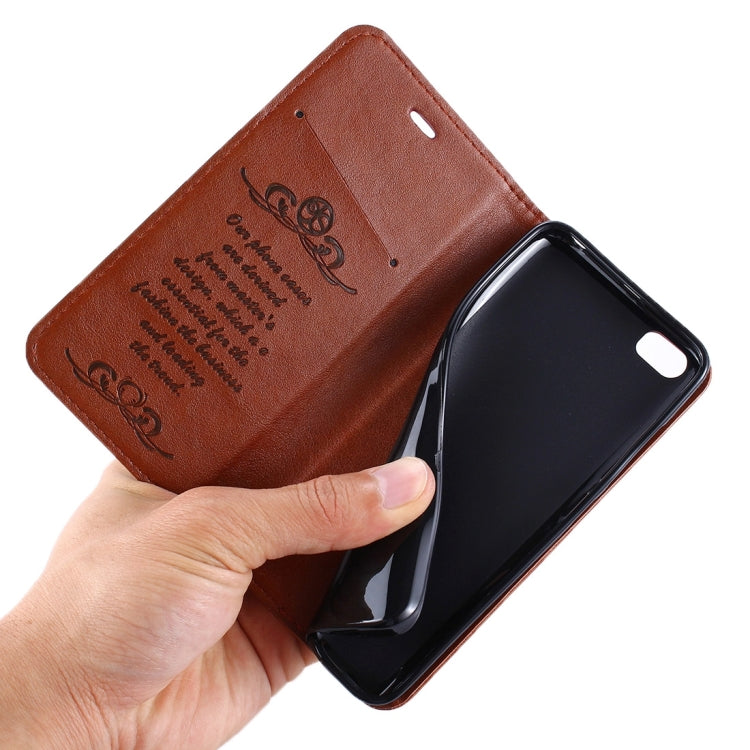 For Xiaomi Mi 5 Lambskin Texture Horizontal Flip Magnetic Leather Case with Holder and Card Slot
