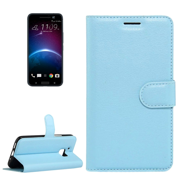For HTC 10 Litchi Texture Horizontal Flip Leather Case with Holder & Card Slots & Wallet