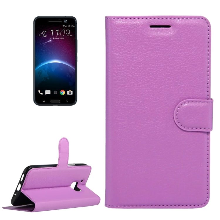 For HTC 10 Litchi Texture Horizontal Flip Leather Case with Holder & Card Slots & Wallet