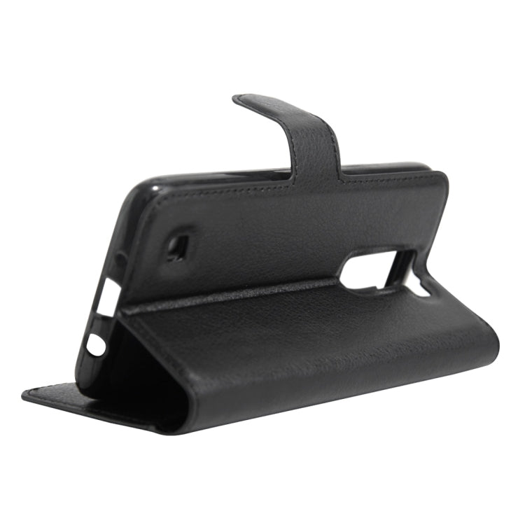 For LG K8 Litchi Texture Horizontal Flip Leather Case with Holder & Card Slots & Wallet