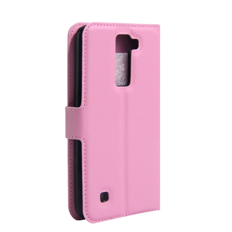 For LG K8 Litchi Texture Horizontal Flip Leather Case with Holder & Card Slots & Wallet
