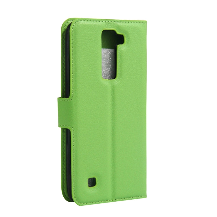 For LG K8 Litchi Texture Horizontal Flip Leather Case with Holder & Card Slots & Wallet
