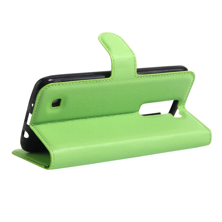 For LG K8 Litchi Texture Horizontal Flip Leather Case with Holder & Card Slots & Wallet