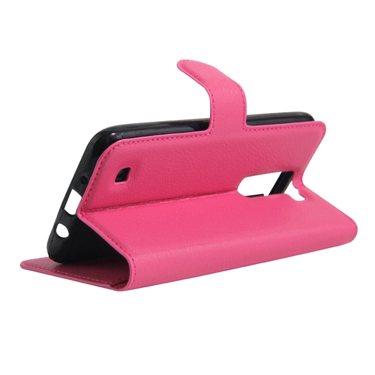 For LG K8 Litchi Texture Horizontal Flip Leather Case with Holder & Card Slots & Wallet