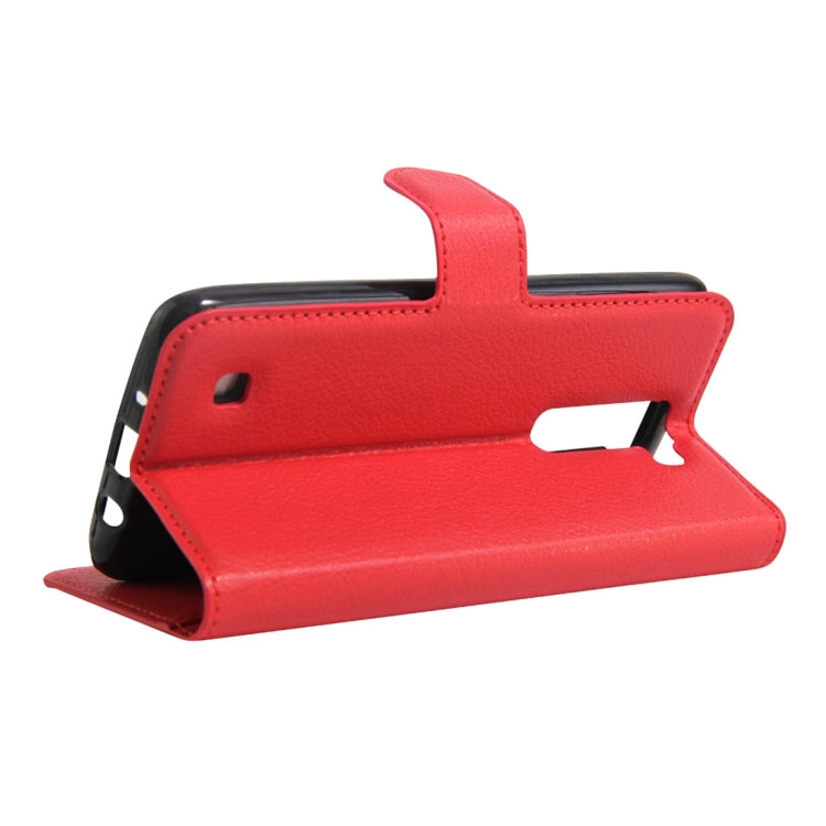 For LG K8 Litchi Texture Horizontal Flip Leather Case with Holder & Card Slots & Wallet