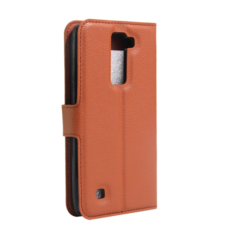 For LG K8 Litchi Texture Horizontal Flip Leather Case with Holder & Card Slots & Wallet