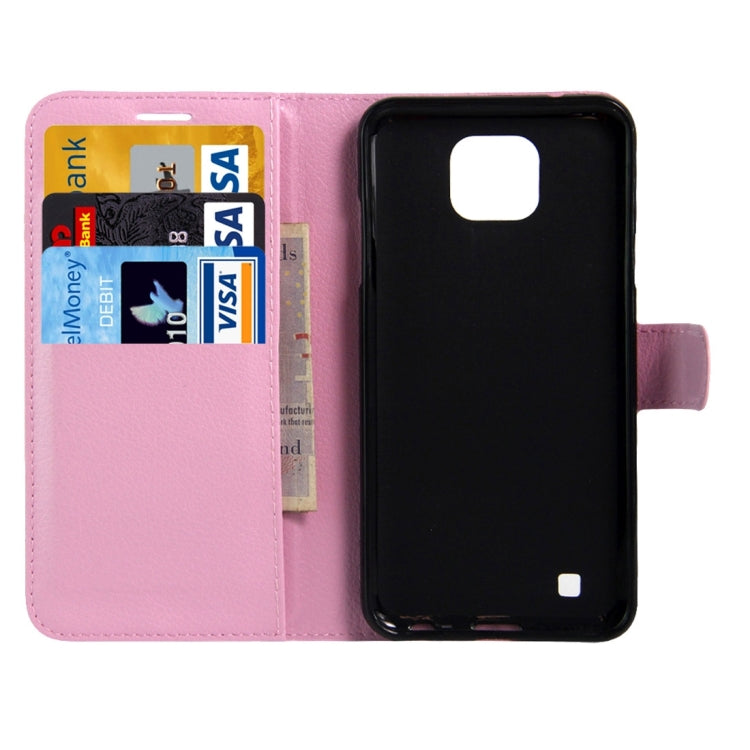 For LG X Cam Litchi Texture Horizontal Flip Leather Case with Holder & Card Slots & Wallet