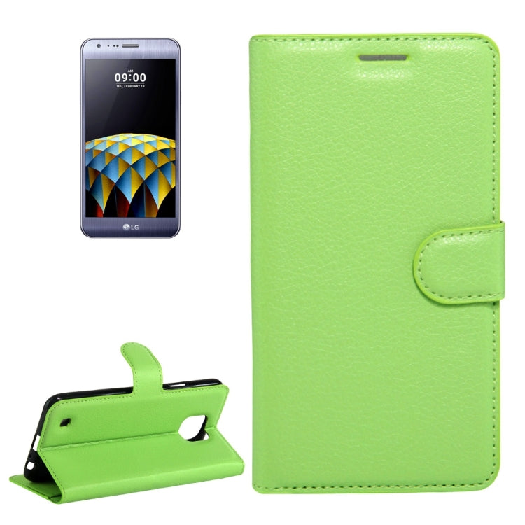 For LG X Cam Litchi Texture Horizontal Flip Leather Case with Holder & Card Slots & Wallet