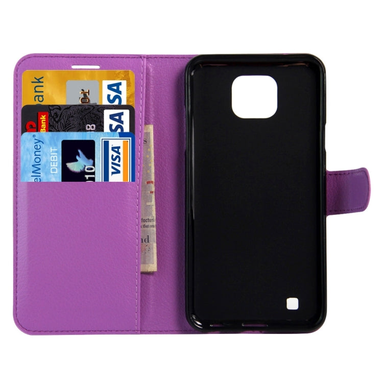 For LG X Cam Litchi Texture Horizontal Flip Leather Case with Holder & Card Slots & Wallet