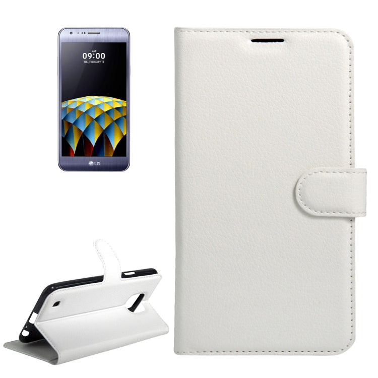 For LG X Cam Litchi Texture Horizontal Flip Leather Case with Holder & Card Slots & Wallet
