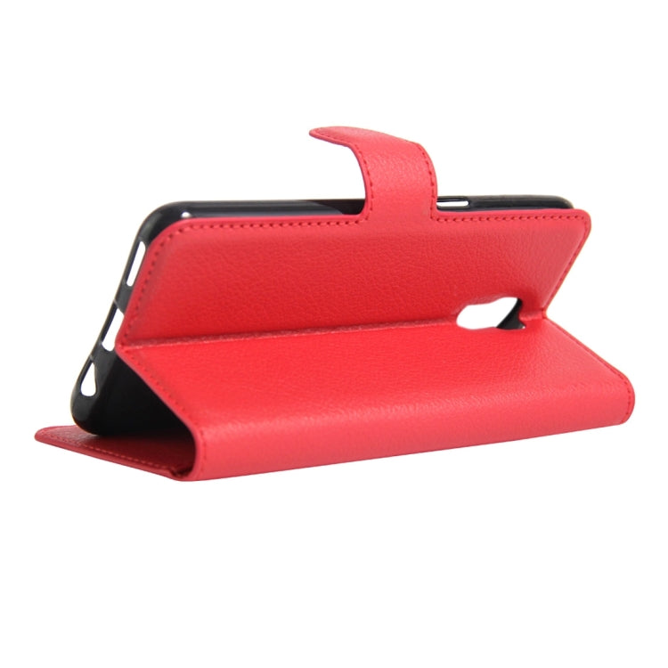 For LG X Screen Litchi Texture Horizontal Flip Leather Case with Holder & Card Slots & Wallet