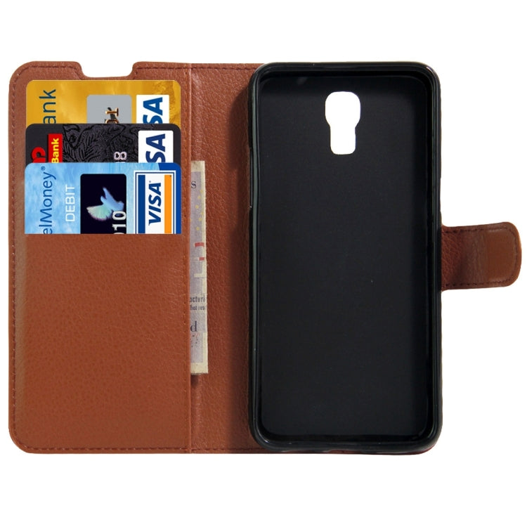 For LG X Screen Litchi Texture Horizontal Flip Leather Case with Holder & Card Slots & Wallet