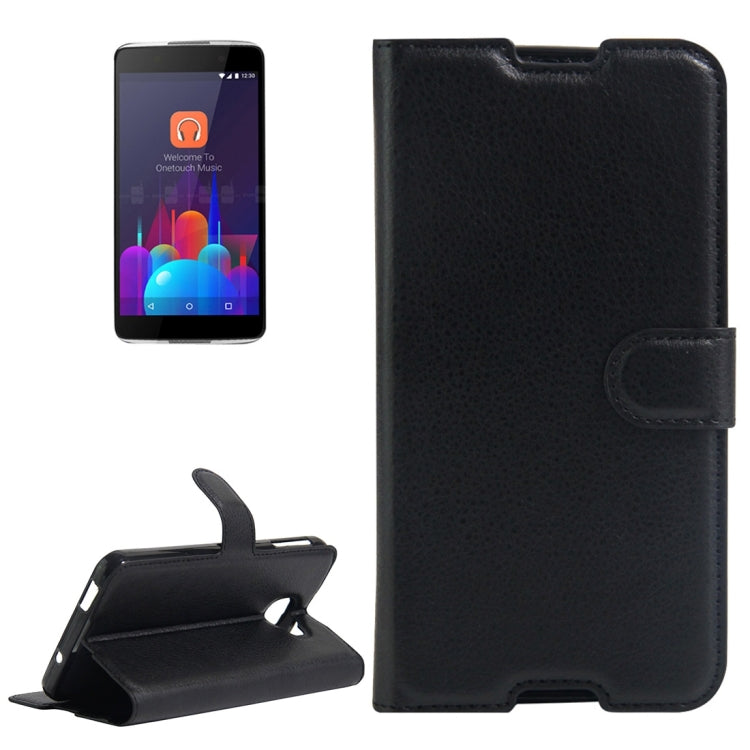 Alcatel TCL idol 4S Litchi Texture Horizontal Flip Genuine Leather Case with Holder & Card Slots & Wallet