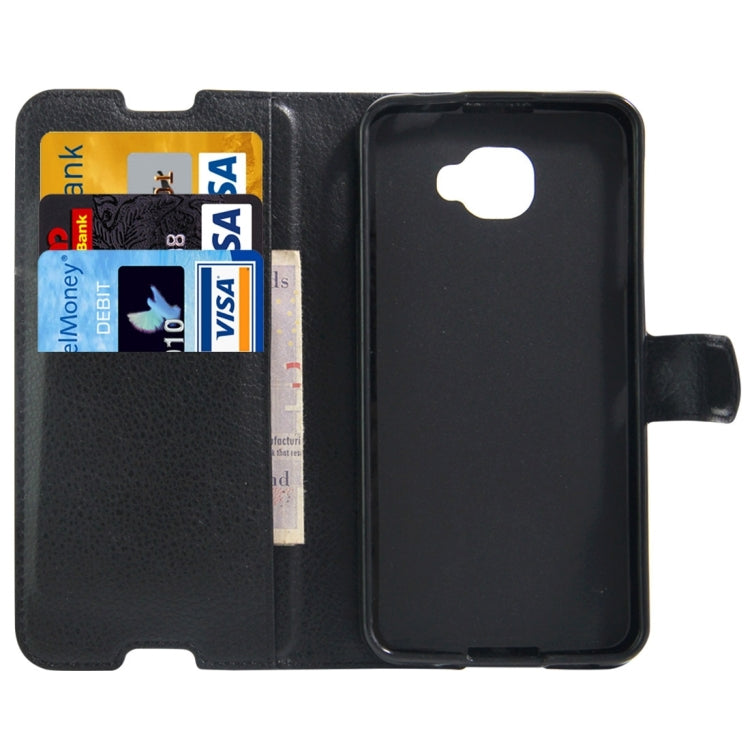 Alcatel TCL idol 4S Litchi Texture Horizontal Flip Genuine Leather Case with Holder & Card Slots & Wallet