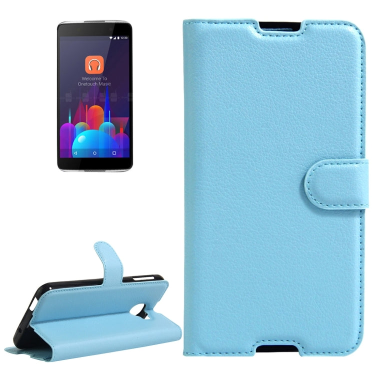 Alcatel TCL idol 4S Litchi Texture Horizontal Flip Genuine Leather Case with Holder & Card Slots & Wallet