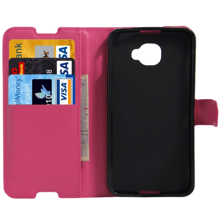 Alcatel TCL idol 4S Litchi Texture Horizontal Flip Genuine Leather Case with Holder & Card Slots & Wallet