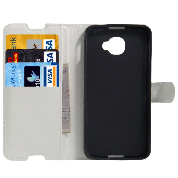 Alcatel TCL idol 4S Litchi Texture Horizontal Flip Genuine Leather Case with Holder & Card Slots & Wallet