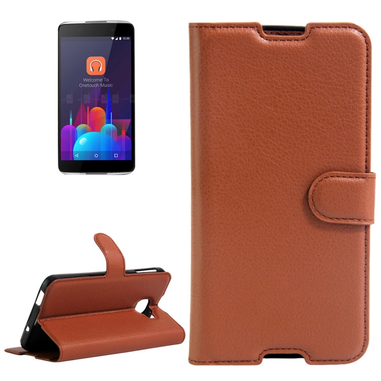 Alcatel TCL idol 4S Litchi Texture Horizontal Flip Genuine Leather Case with Holder & Card Slots & Wallet