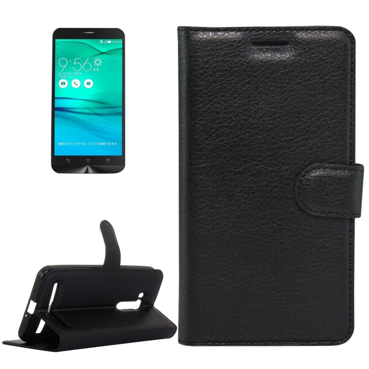 For ASUS Zenfone Go TV / ZB551KL Litchi Texture Horizontal Flip Genuine Leather Case with Holder & Card Slots & Wallet