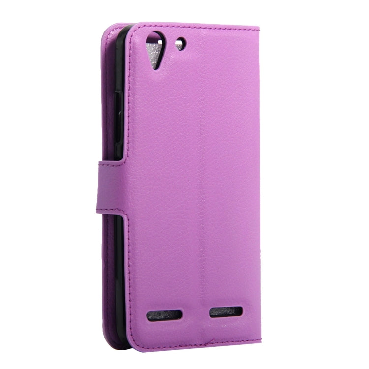 For Lenovo VIBE K5 Litchi Texture Horizontal Flip Genuine Leather Case with Holder & Card Slots & Wallet