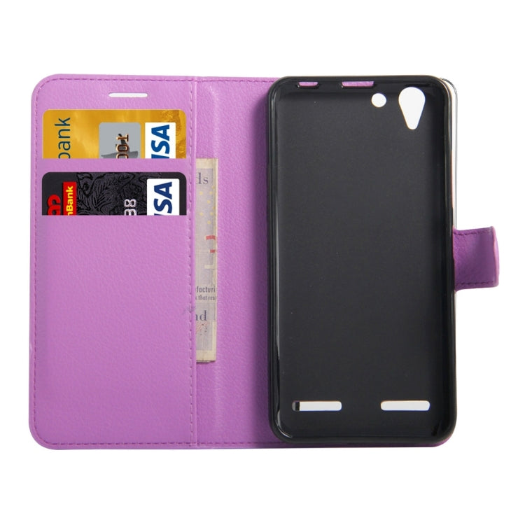 For Lenovo VIBE K5 Litchi Texture Horizontal Flip Genuine Leather Case with Holder & Card Slots & Wallet