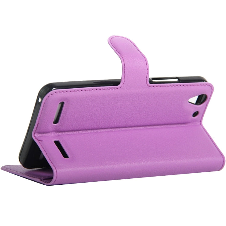 For Lenovo VIBE K5 Litchi Texture Horizontal Flip Genuine Leather Case with Holder & Card Slots & Wallet