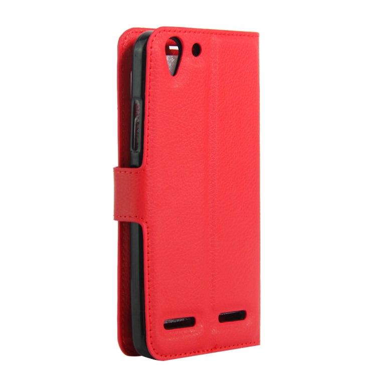 For Lenovo VIBE K5 Litchi Texture Horizontal Flip Genuine Leather Case with Holder & Card Slots & Wallet