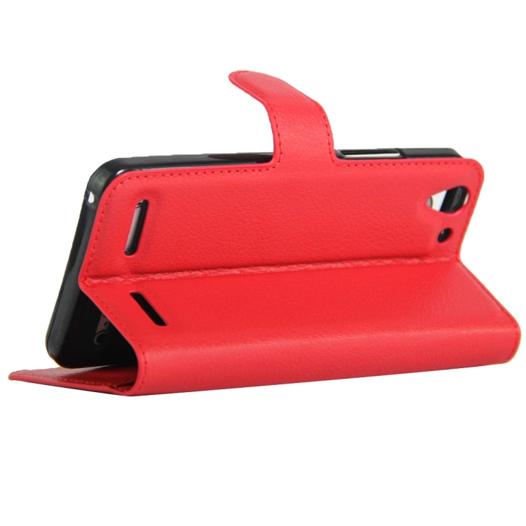 For Lenovo VIBE K5 Litchi Texture Horizontal Flip Genuine Leather Case with Holder & Card Slots & Wallet