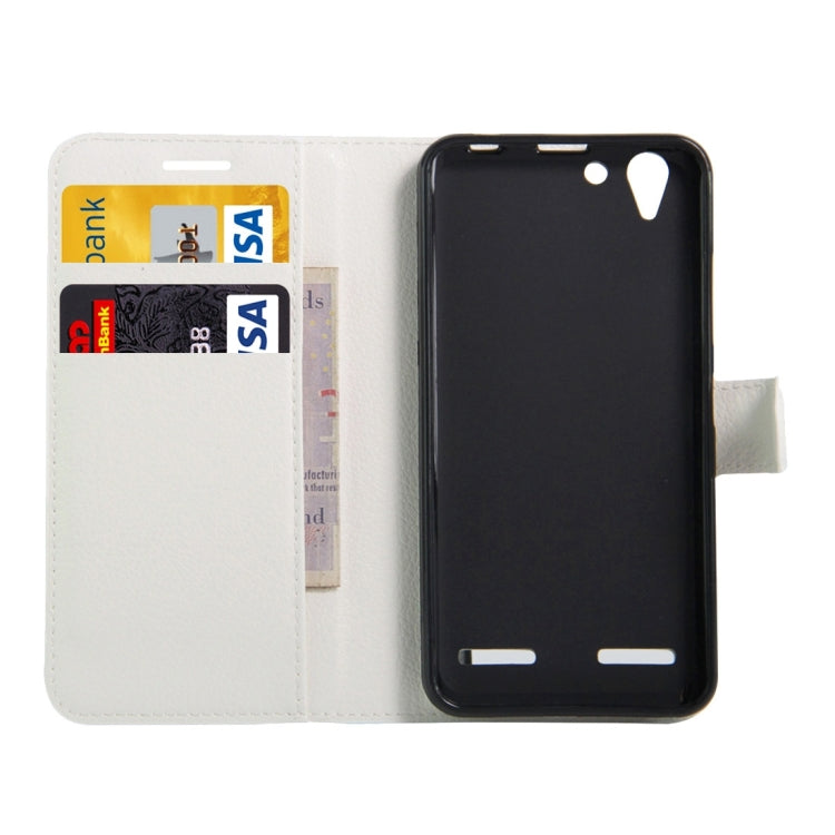 For Lenovo VIBE K5 Litchi Texture Horizontal Flip Genuine Leather Case with Holder & Card Slots & Wallet