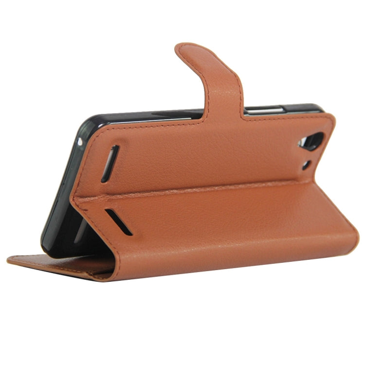 For Lenovo VIBE K5 Litchi Texture Horizontal Flip Genuine Leather Case with Holder & Card Slots & Wallet