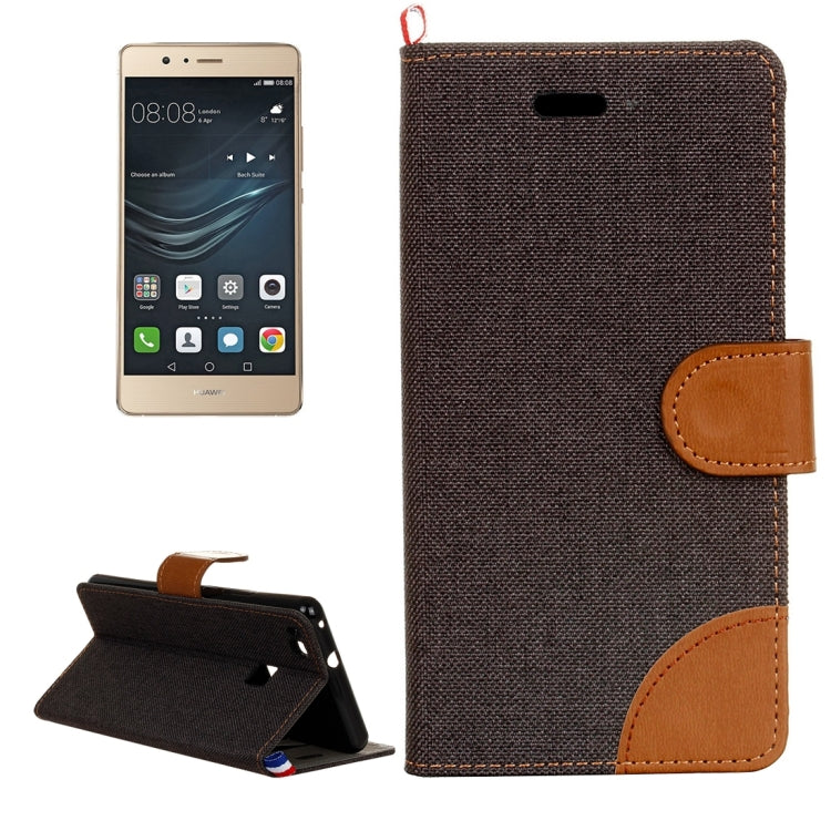 For Huawei P9 Lite Denim Texture Horizontal Flip Leather Case with Holder & Card Slots