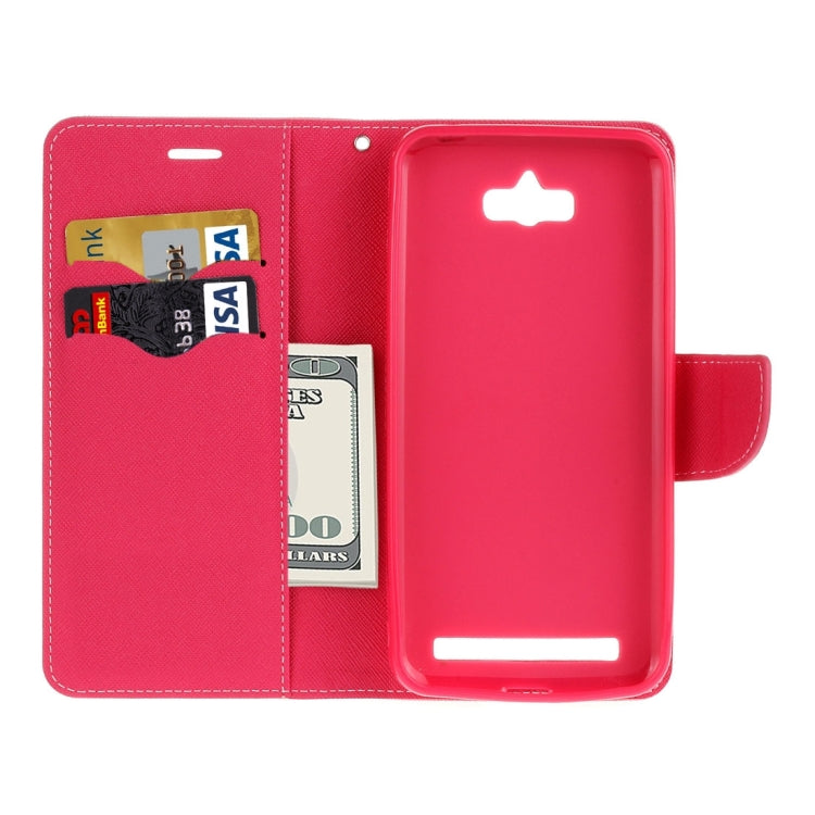 For Asus ZenFone Max / ZC550KL 5.5 Inch Cross Texture Horizontal Flip Leather Case with Holder & Card Slots & Wallet