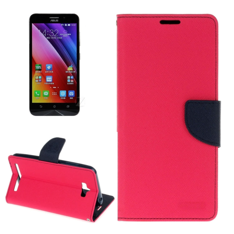For Asus ZenFone Max / ZC550KL 5.5 Inch Cross Texture Horizontal Flip Leather Case with Holder & Card Slots & Wallet