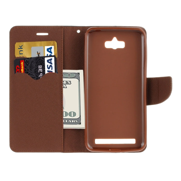 For Asus ZenFone Max / ZC550KL 5.5 Inch Cross Texture Horizontal Flip Leather Case with Holder & Card Slots & Wallet