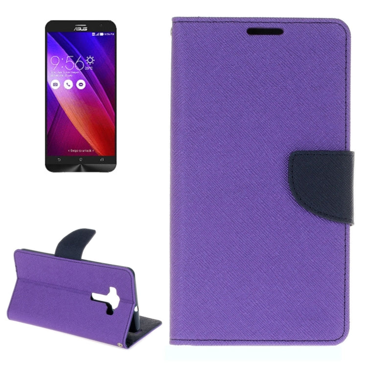 For ASUS ZE552KL Cross Texture Horizontal Flip Leather Case with Holder & Card Slots & Wallet