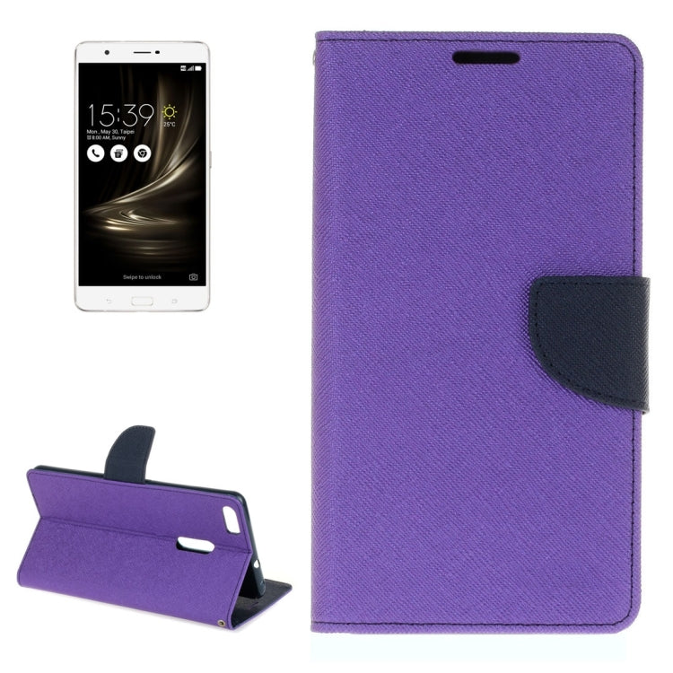 For ASUS Zenfone 3 Ultra / ZU680KL Cross Texture Horizontal Flip Leather Case with Holder & Card Slots & Wallet