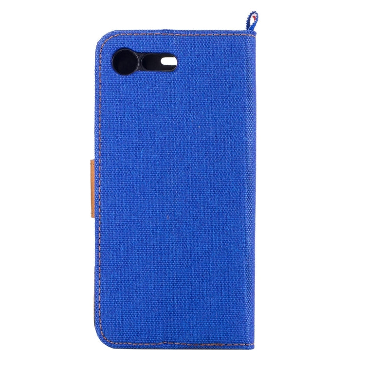 For Sony Xperia X Compact Denim Texture Horizontal Flip Leather Case with Holder & Card Slots