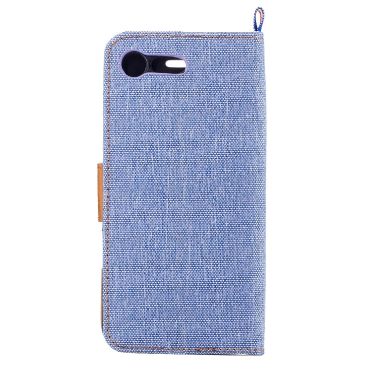 For Sony Xperia X Compact Denim Texture Horizontal Flip Leather Case with Holder & Card Slots