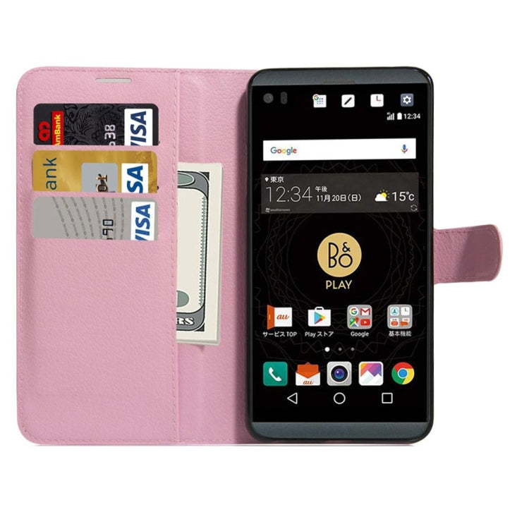 For LG V34 Litchi Texture Horizontal Flip Leather Case with Holder & Card Slots & Wallet