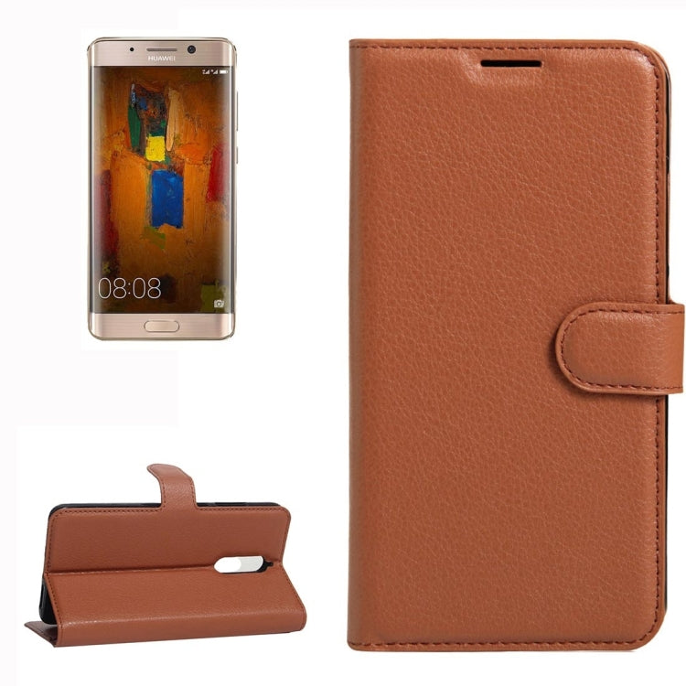 For Huawei Mate 9 Pro Litchi Texture Horizontal Flip Leather Case with Holder & Card Slots & Wallet