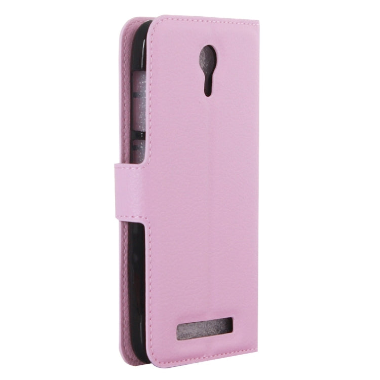 Litchi Texture Horizontal Flip Leather Case with Holder & Card Slots & wallet for Doogee Valencia 2 Y100 PRO