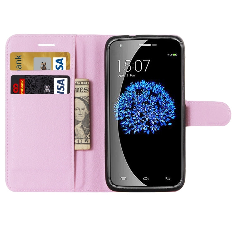 Litchi Texture Horizontal Flip Leather Case with Holder & Card Slots & wallet for Doogee Valencia 2 Y100 PRO
