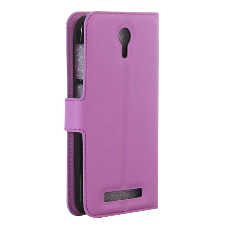 Litchi Texture Horizontal Flip Leather Case with Holder & Card Slots & wallet for Doogee Valencia 2 Y100 PRO