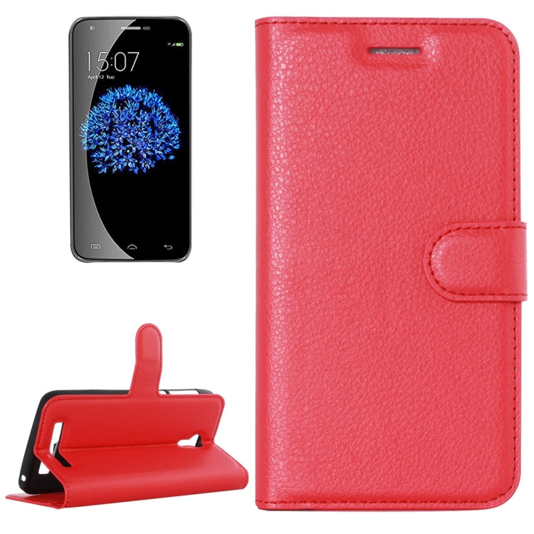 Litchi Texture Horizontal Flip Leather Case with Holder & Card Slots & wallet for Doogee Valencia 2 Y100 PRO