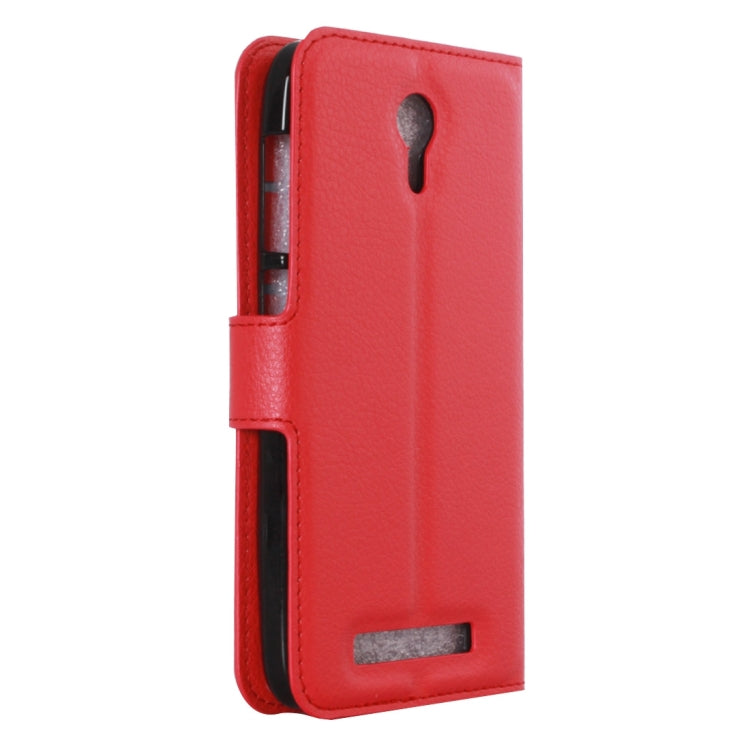 Litchi Texture Horizontal Flip Leather Case with Holder & Card Slots & wallet for Doogee Valencia 2 Y100 PRO