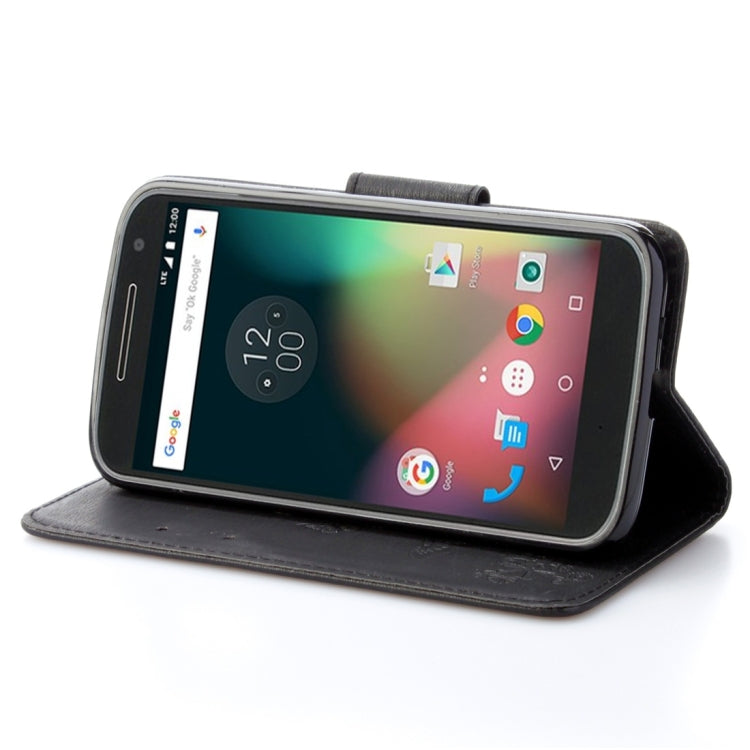 For Motorola Moto G (4rd gen) Plus Pressed Flowers Butterfly Pattern Leather Case with Holder & Card Slots & Wallet