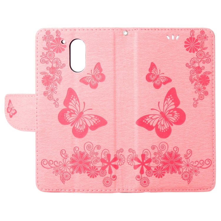 For Motorola Moto G (4rd gen) Plus Pressed Flowers Butterfly Pattern Leather Case with Holder & Card Slots & Wallet