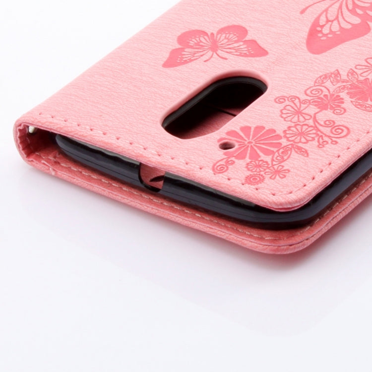 For Motorola Moto G (4rd gen) Plus Pressed Flowers Butterfly Pattern Leather Case with Holder & Card Slots & Wallet