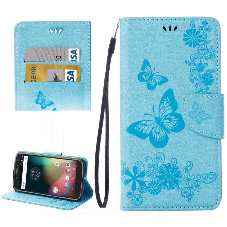 For Motorola Moto G (4rd gen) Plus Pressed Flowers Butterfly Pattern Leather Case with Holder & Card Slots & Wallet